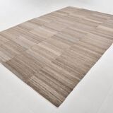 9x13 Brown Beige Large Vintage Rug, 265x399Cm