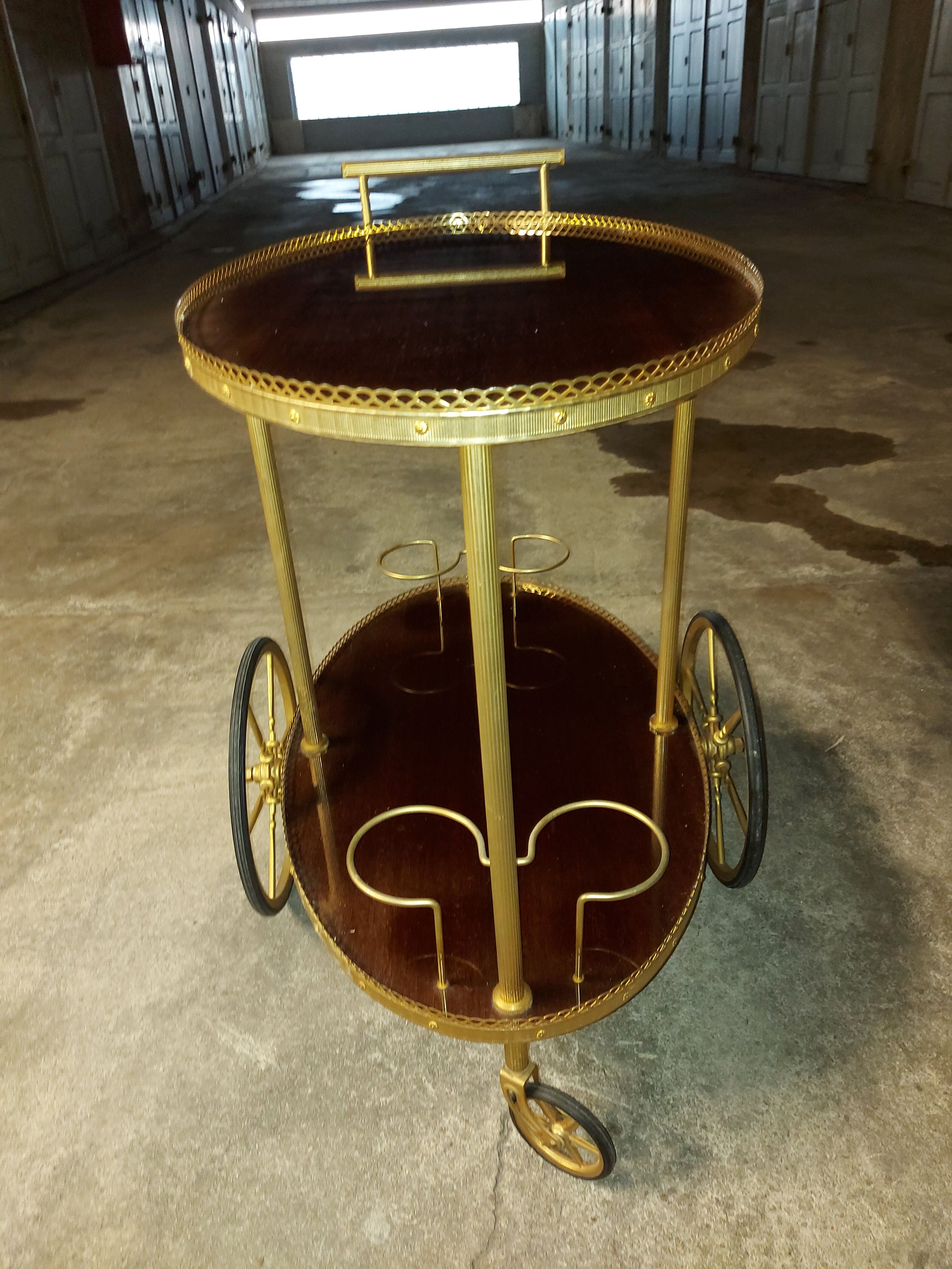 Vintage mahogany roll bar