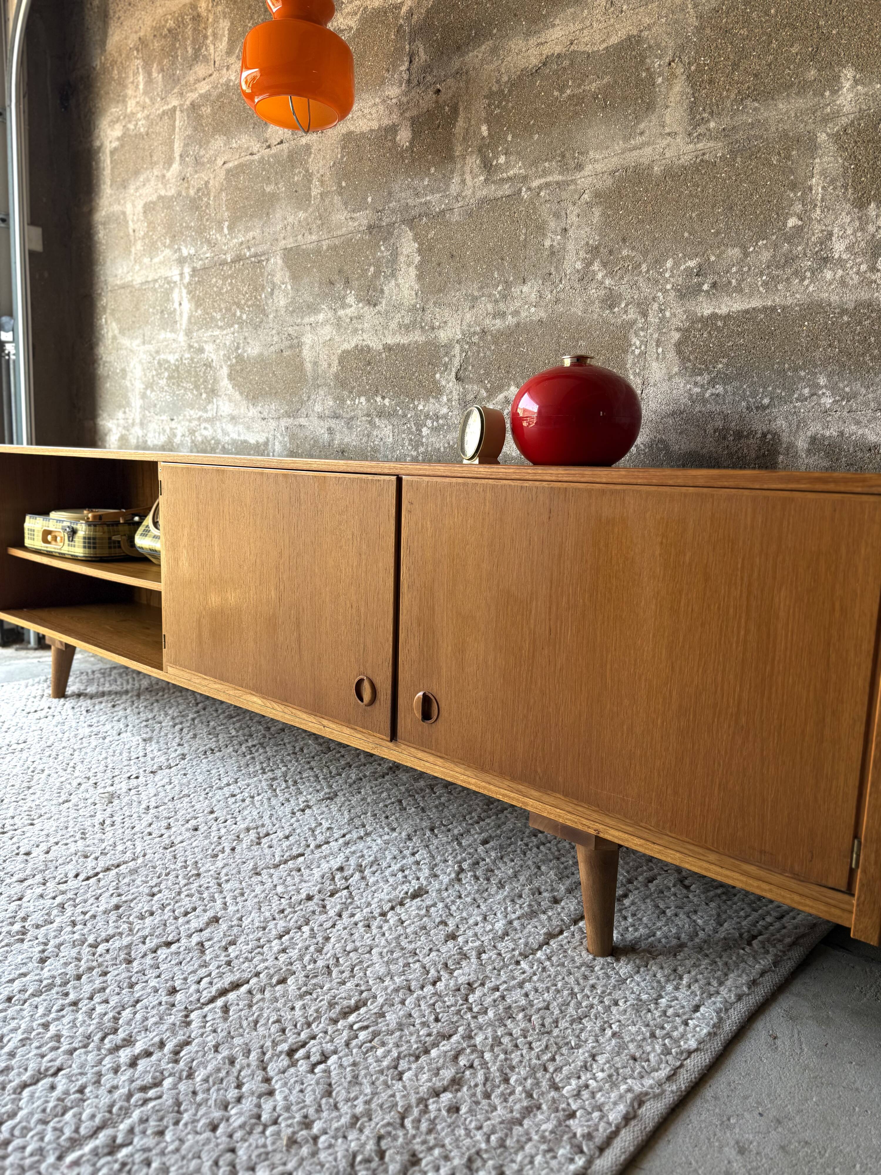 Vintage Scandinavian teak sideboard, 1970.