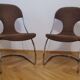Paire de chaises rares des années 60 dans le style de Gastone Rinaldi, Italie, années 1970.
