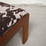 Paire de fauteuils danois en teck et repose pieds, 1960