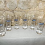 Lot 6 verres pastis duval bistrot publicitaire