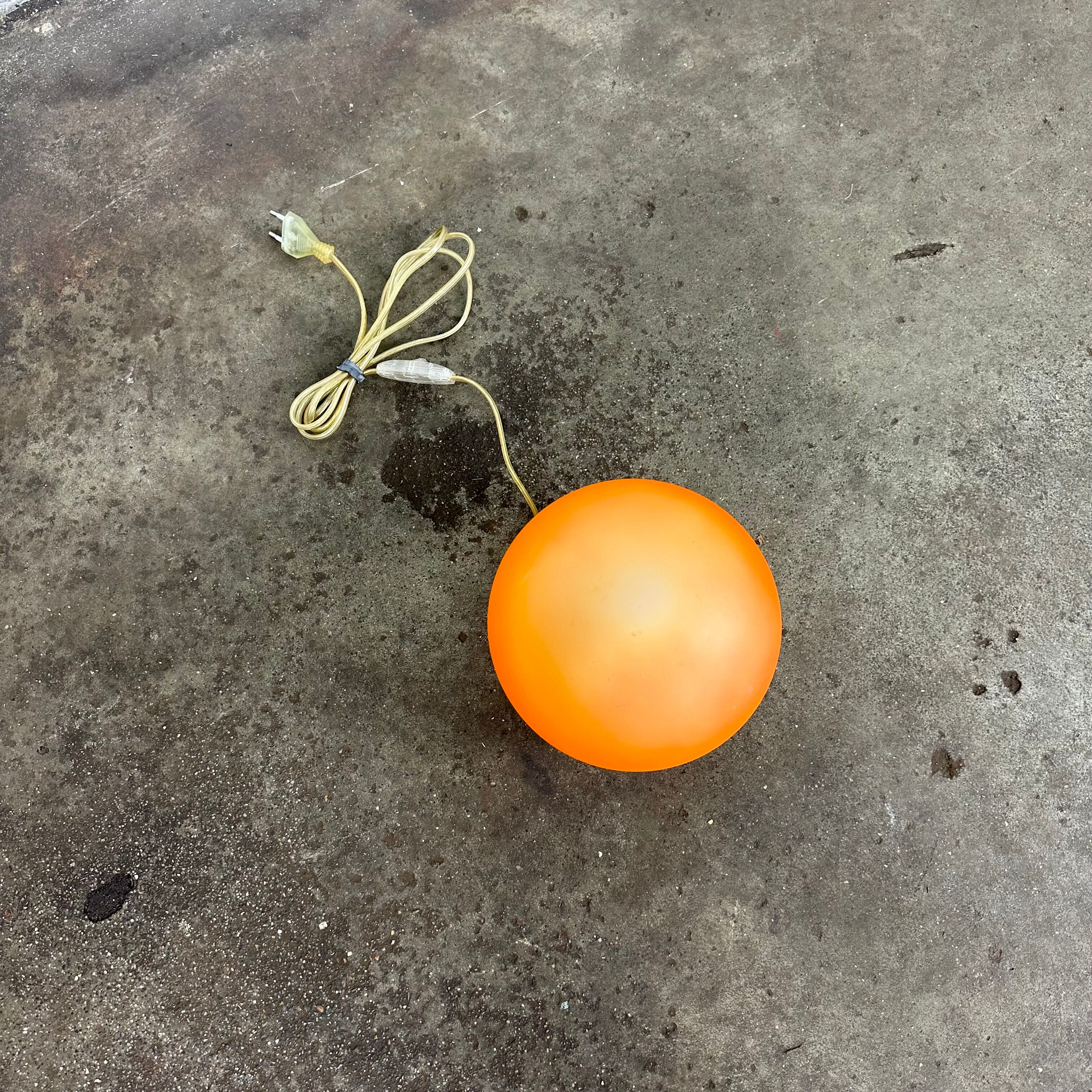 Space age orange ball lamp mini