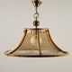 Vintage lamp from the 1980s made of bamboo and glass, Italy.