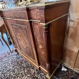 Napoleon III sideboard, rosewood and floral marquetry, 19th century