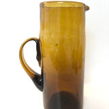 Broc water glass blown ochre, 1970