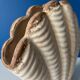 Vintage earthenware shell vase, Denmark