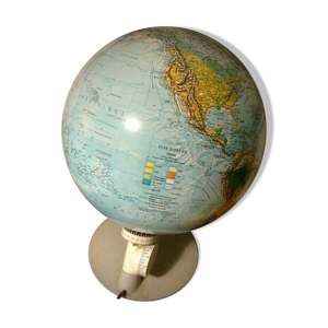 Mappemonde lumineuse années 70