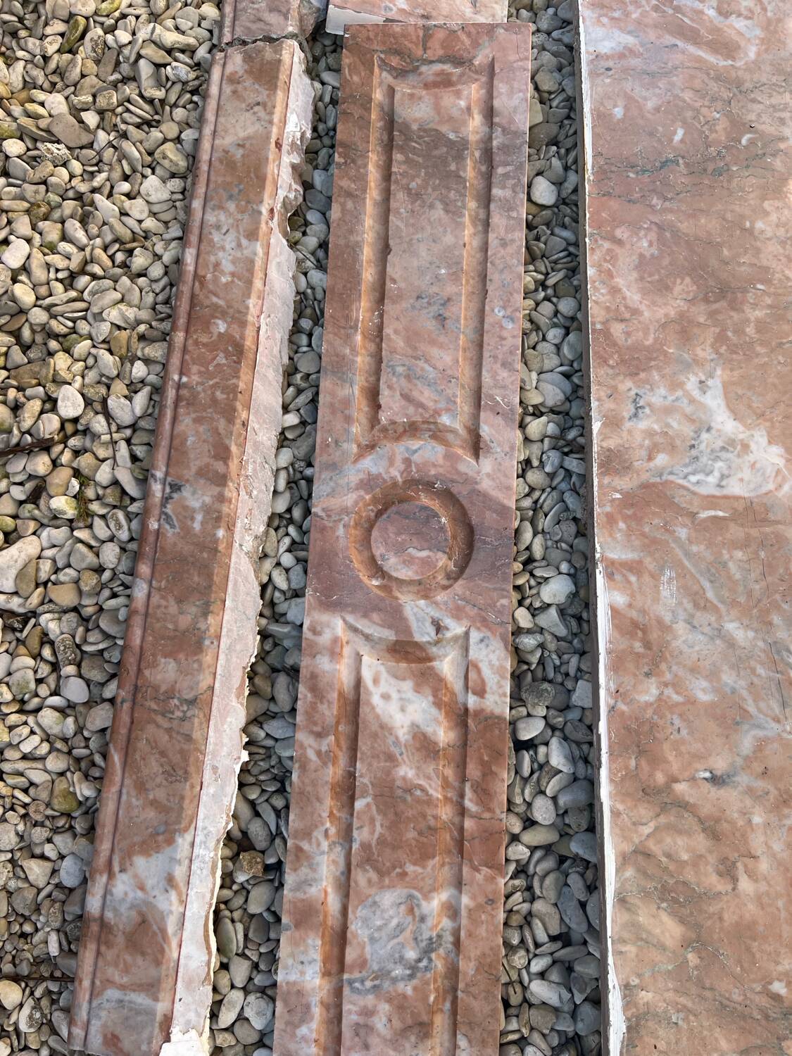 Old Pompadour fireplace (Ardennes marble?) - 19th century