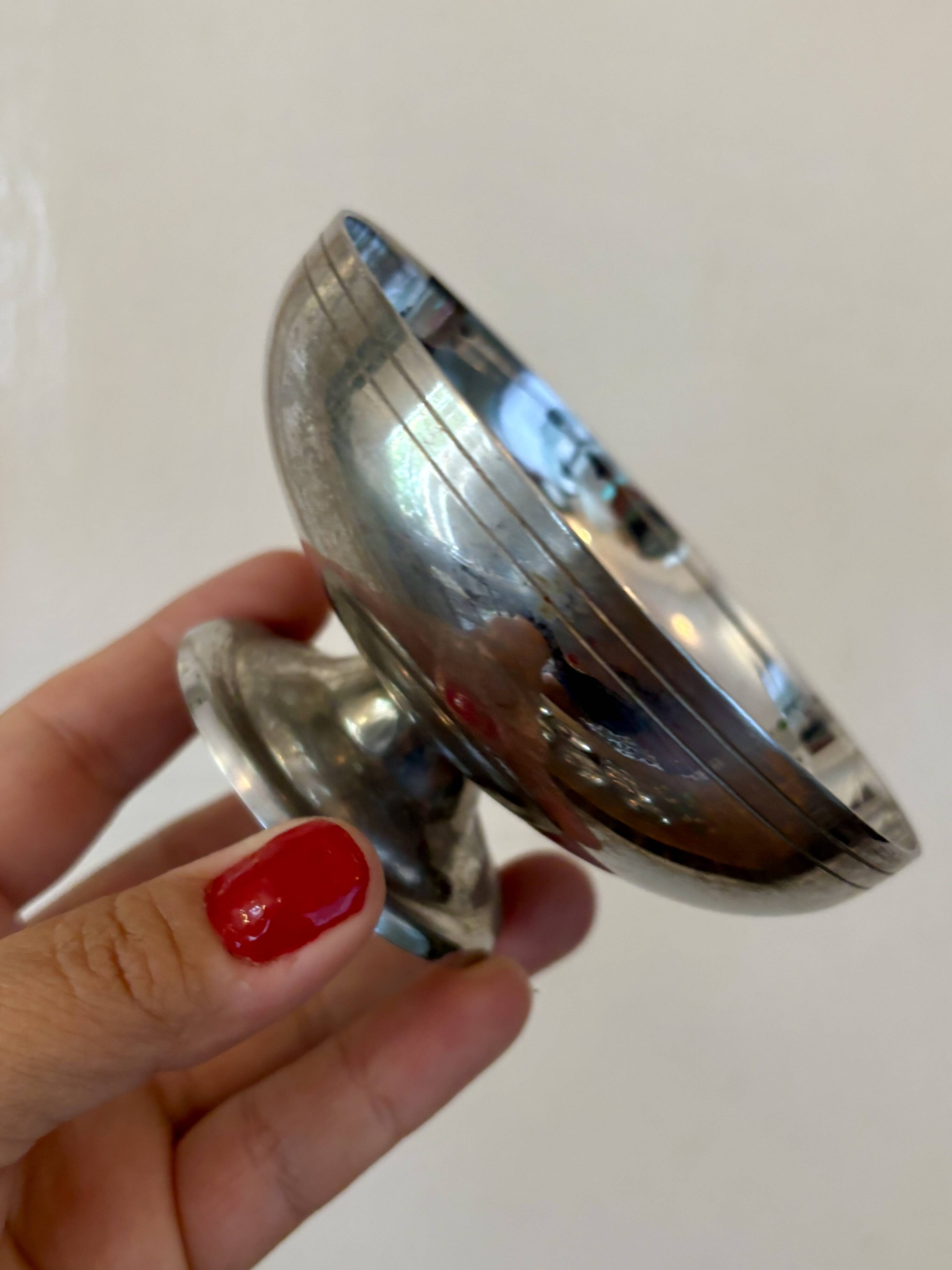 Set of 8 vintage stainless steel cups