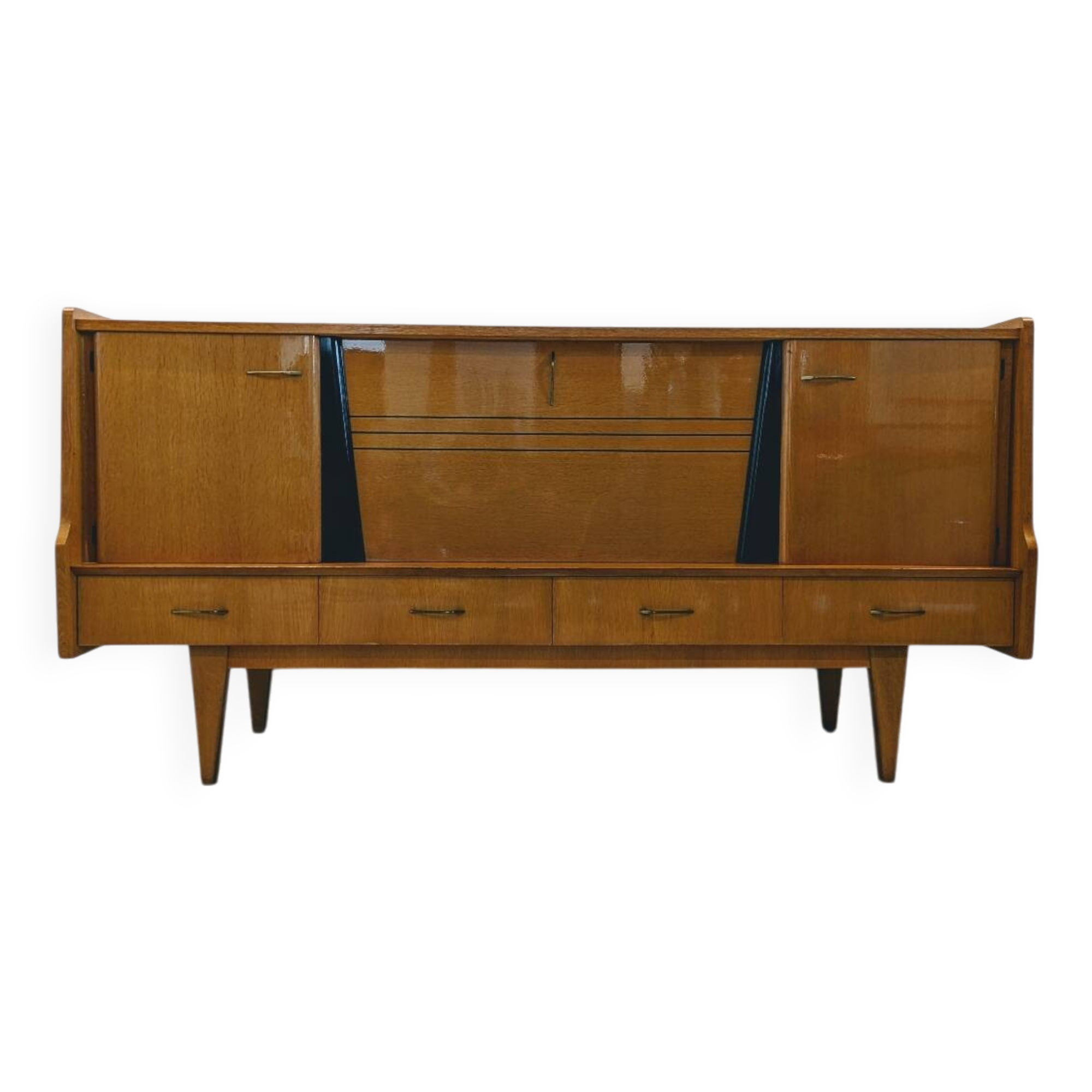 Vintage Scandinavian-style wooden sideboard