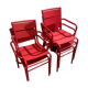 5 fauteuils de jardin en metal