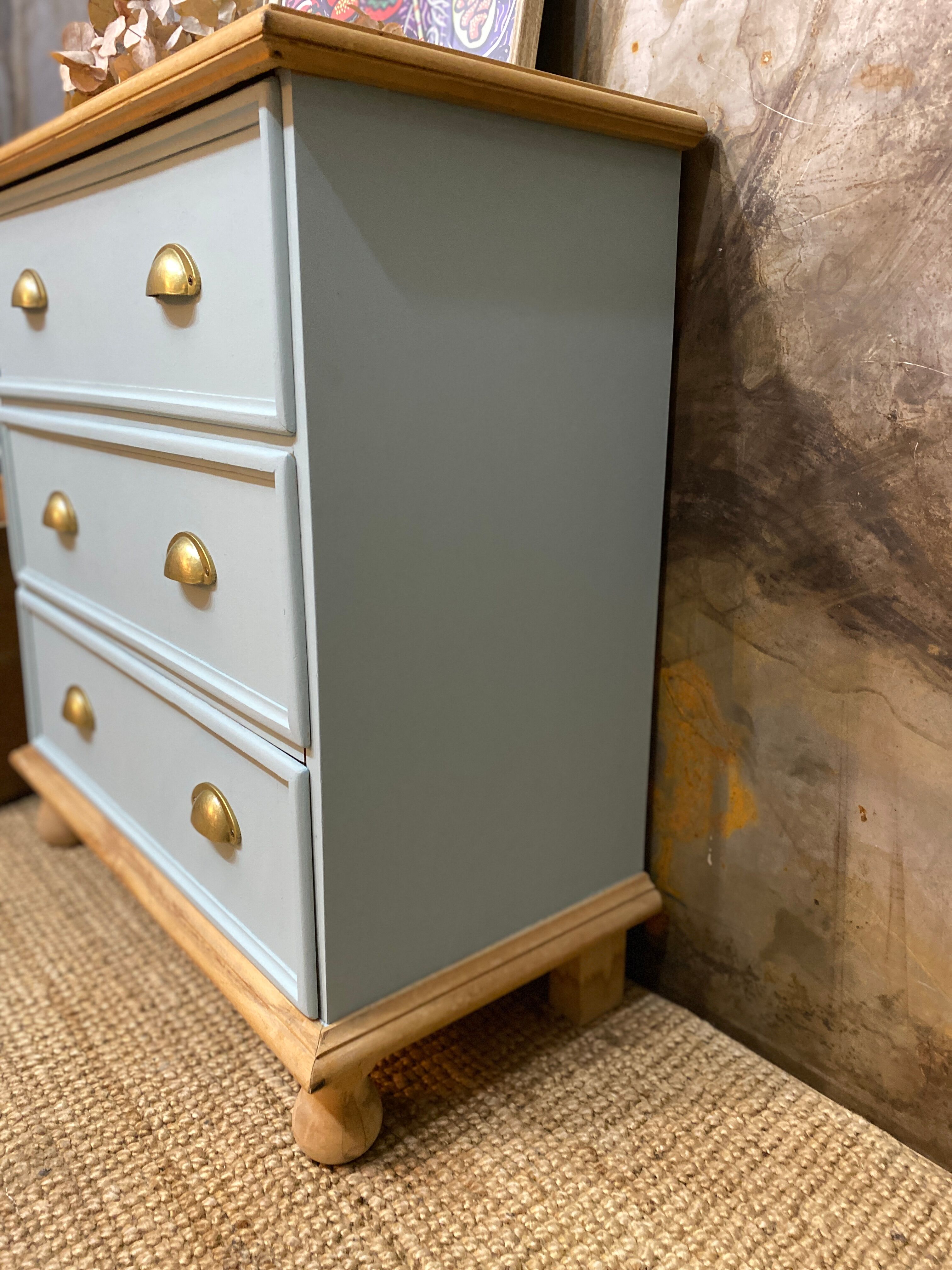 Raw wood & fresh water chest of drawers