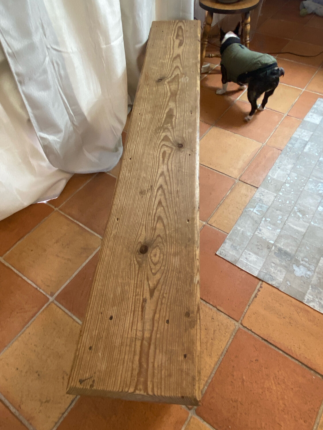 Authentic fir farm bench