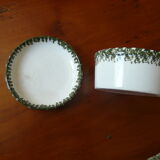 6 oyster plates, 1 ramekin and 1 cup from the Gien factory