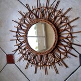 Rattan sun mirror 56cm