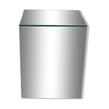 Sofa end cube mirror