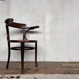 Office armchair bistrot Fischel cannée vintage cannage 1950