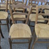 Pair of rush-seated chairs