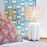 White Charlotte raffia lamp - Cosin Paris