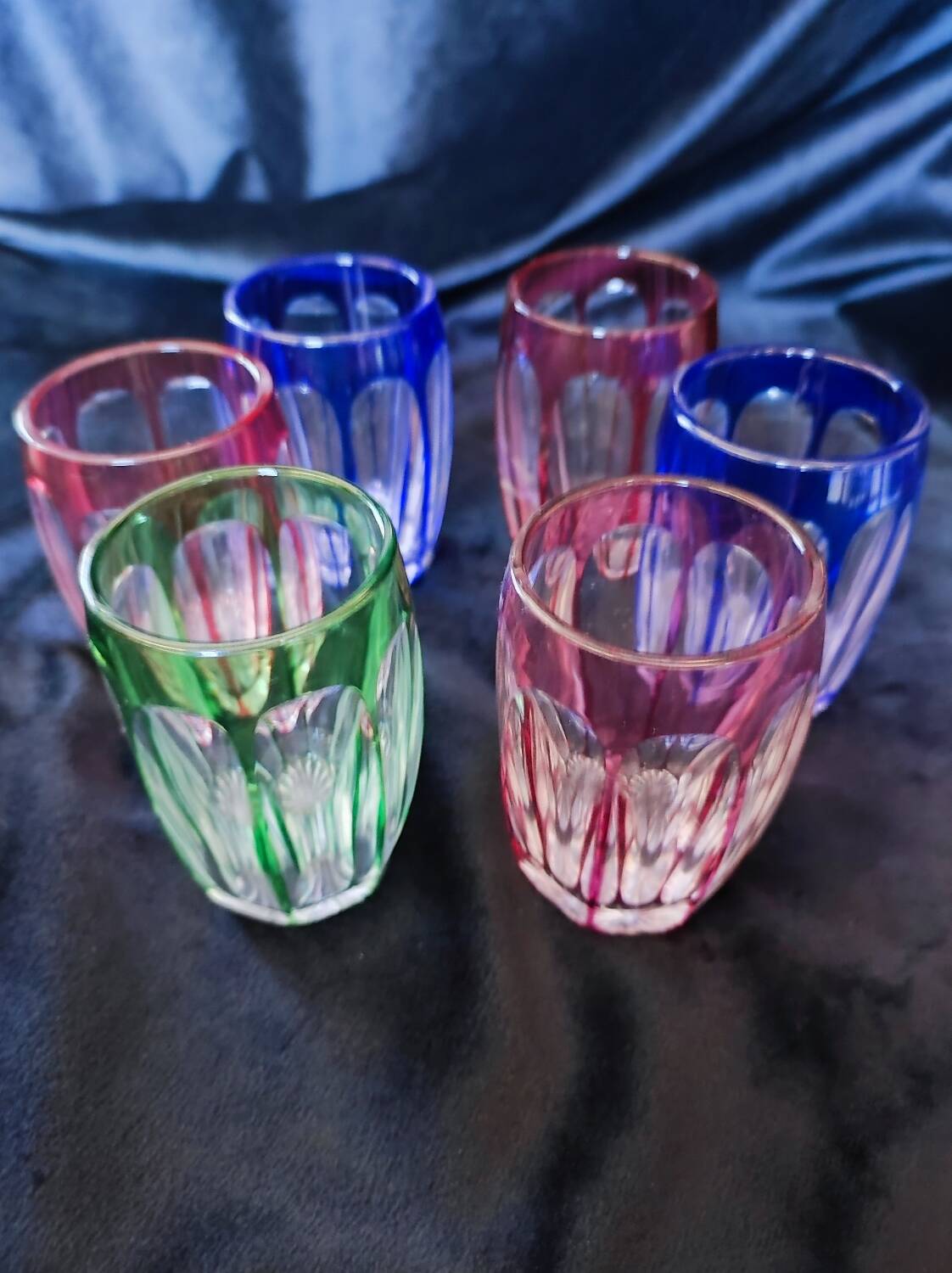 Saint-Louis overlay crystal port liqueur service