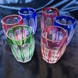 Saint-Louis overlay crystal port liqueur service