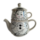 Teapot set and vintage pierrot cup