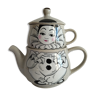Teapot set and vintage pierrot cup