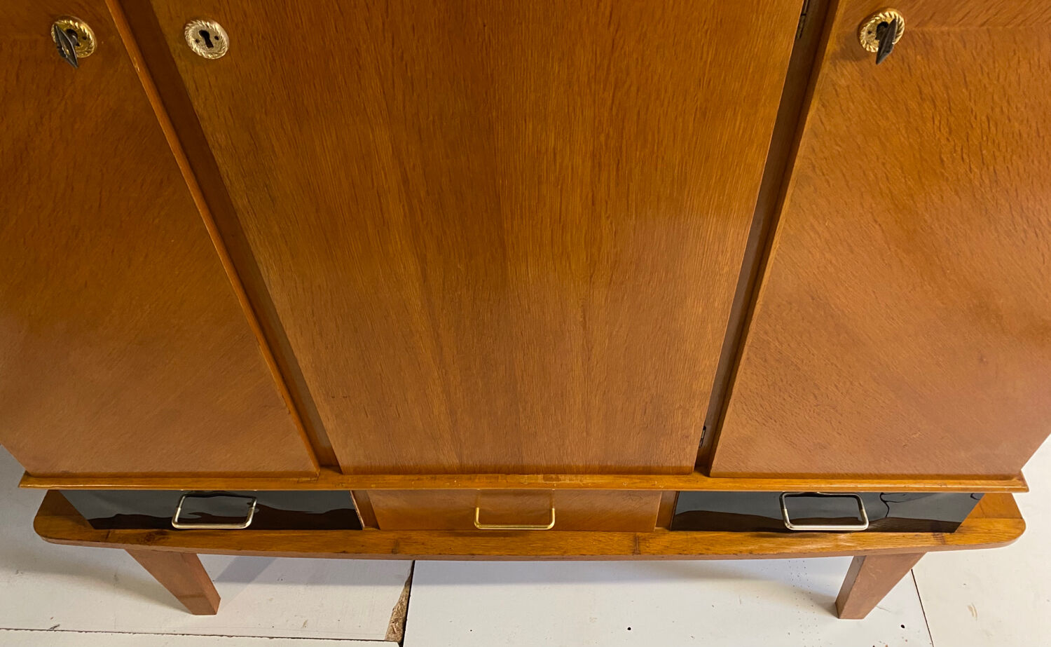 Vintage wardrobe with compass feet from the 60s
