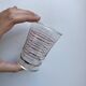 Lot de 5 verres à eau dorés et rouge années 50