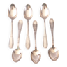 6 dessert spoons silver metal Boulenger