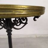 Marble bistro pedestal table