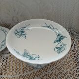 2 antique ironstone compote dishes
