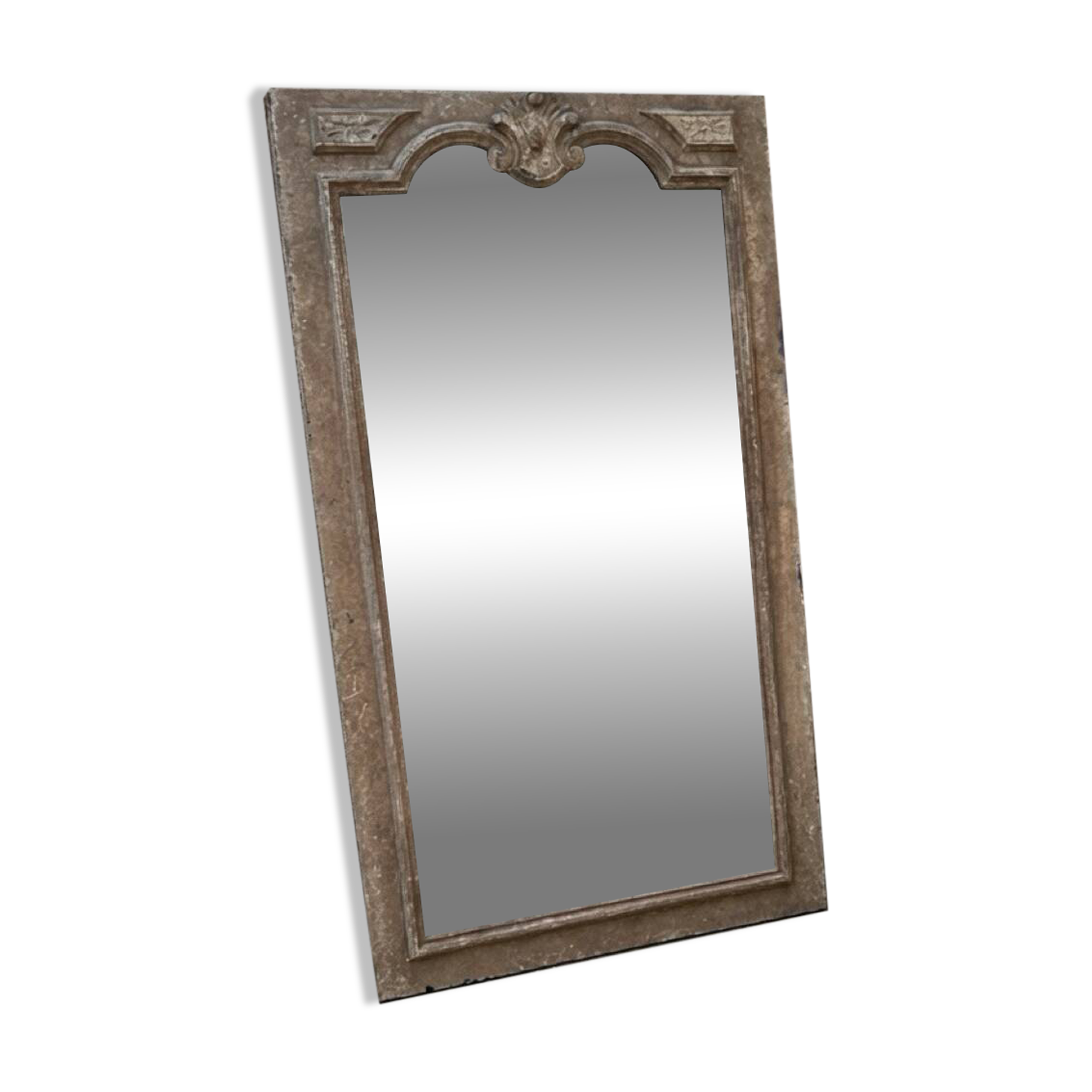 Grand miroir patiné – Esprit pierre ancienne