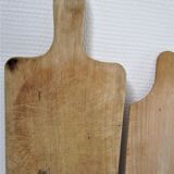 Three vintage solid wood cutting boards