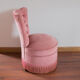 Fauteuil crapaud rose poudré