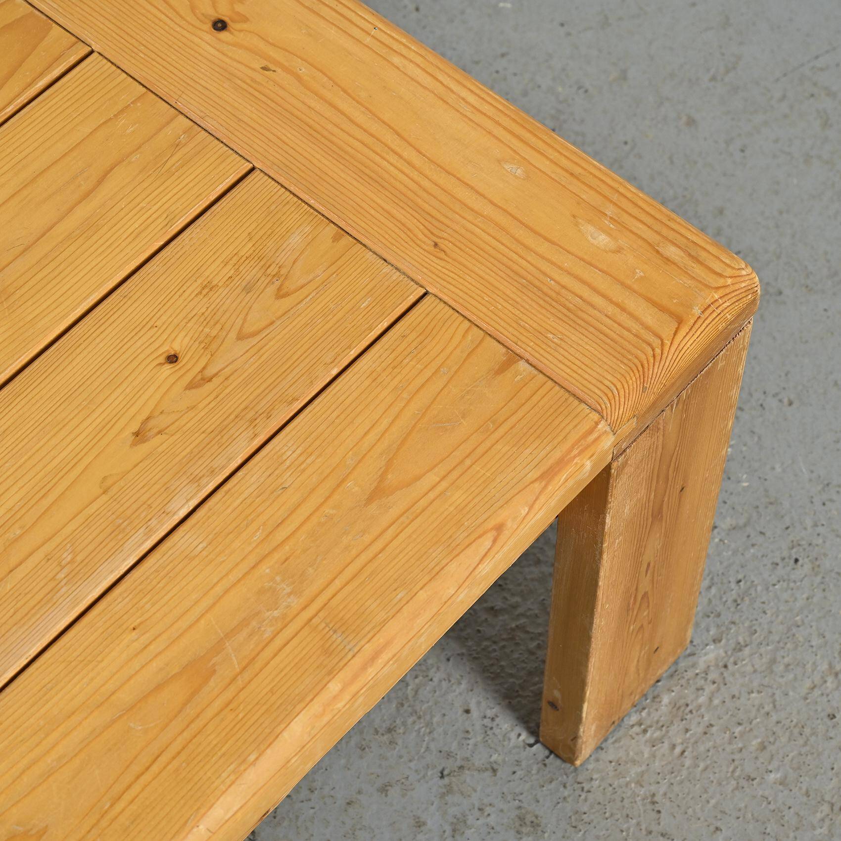Solid pine coffee table, Les Arcs 1800.