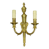 Large Louis XVI style ram's head and urn wall lamp - gilded bronze
