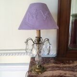 Table lamp crystal grapevines