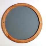 Miroir rond en pin, années 70