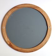 Round pine mirror, 1970s