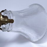 Brass porcelain glass wall light 1900