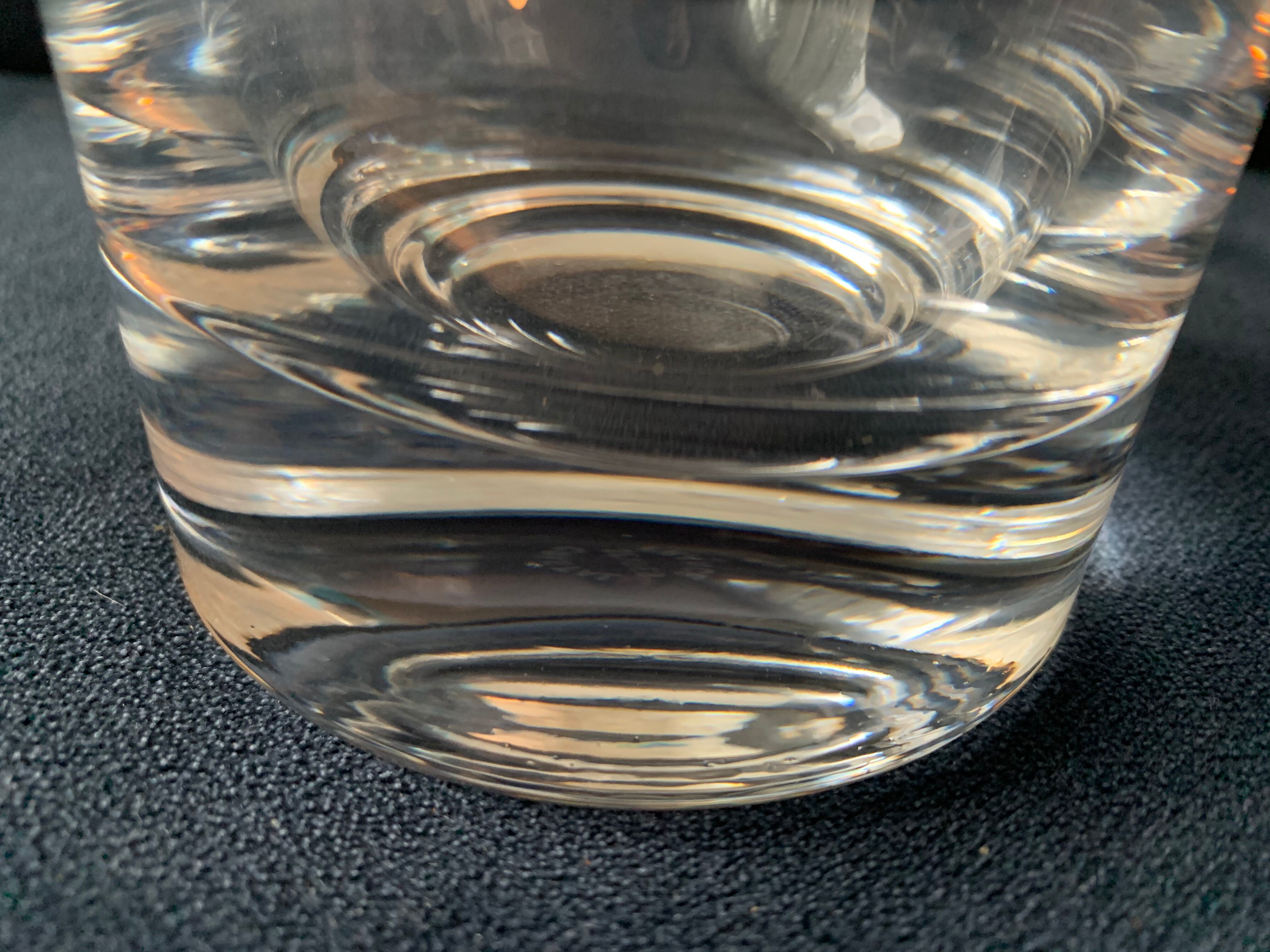 6 crystal whiskey glasses from Sèvres Prévost, Captain, Marshal, Boutelier, Fauconnier and Veneur