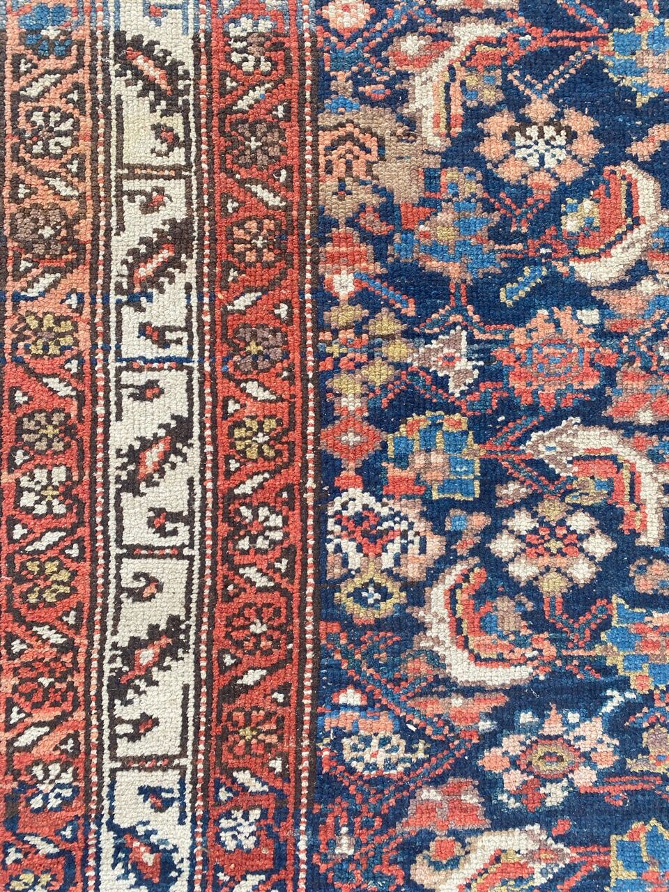 Handmade old Kurdish Persian carpet 135x276 cm
