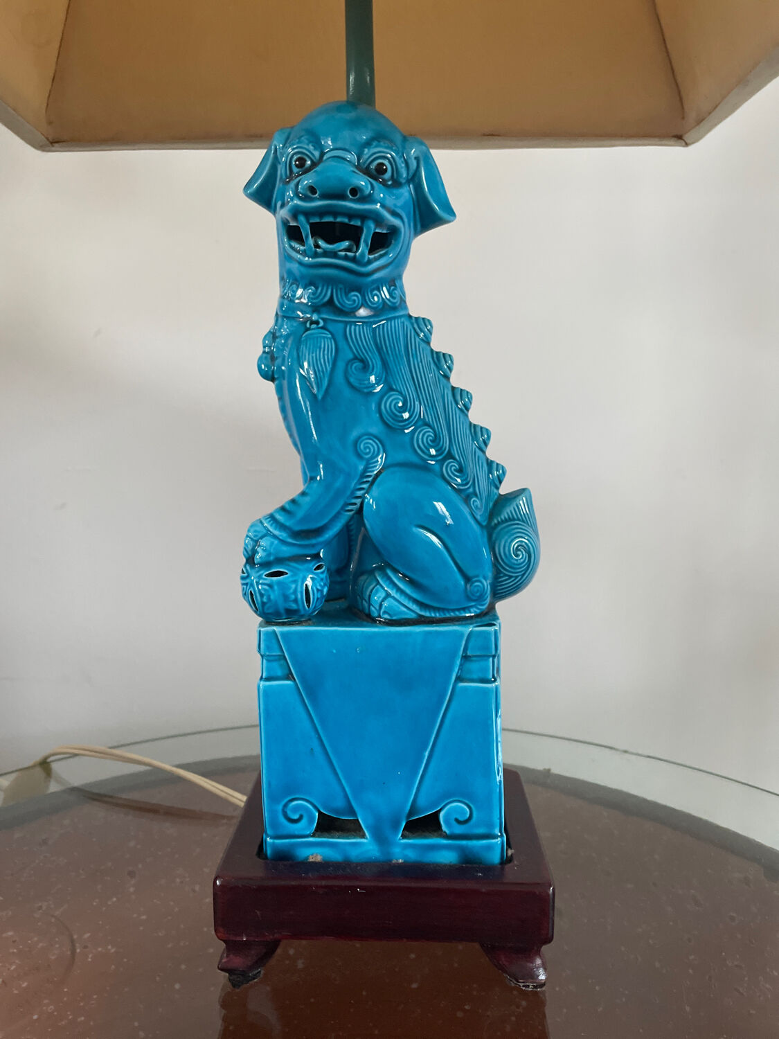 Lampe vintage céramique Hollywood Regency