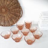 Pink glass cups