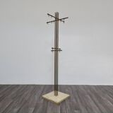 Modern Marble and Brass Coat Rack by Renato Zevi for Metalarte, 1970s