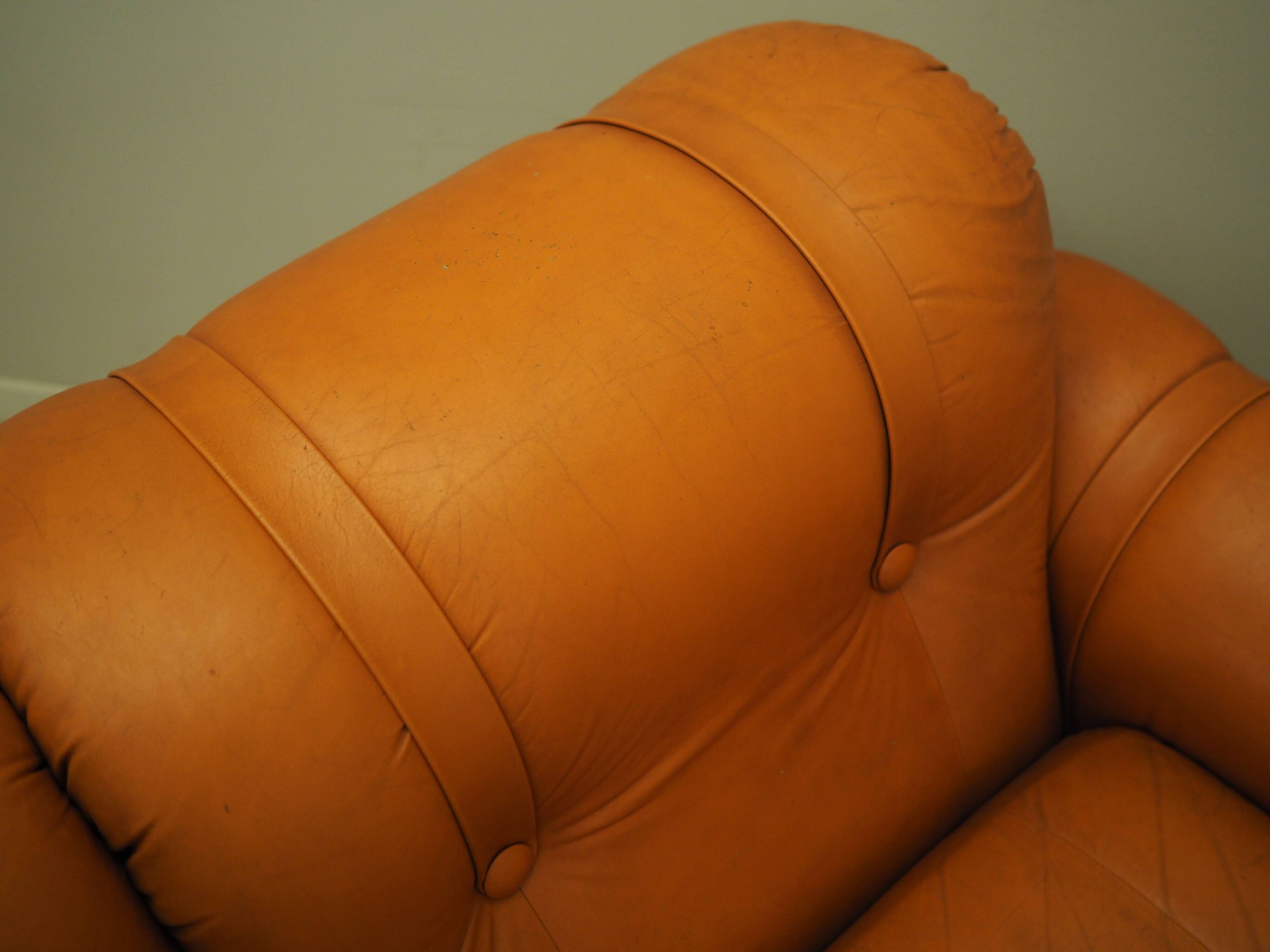Orange sofa, Space Age design, 1960s, production: Italy