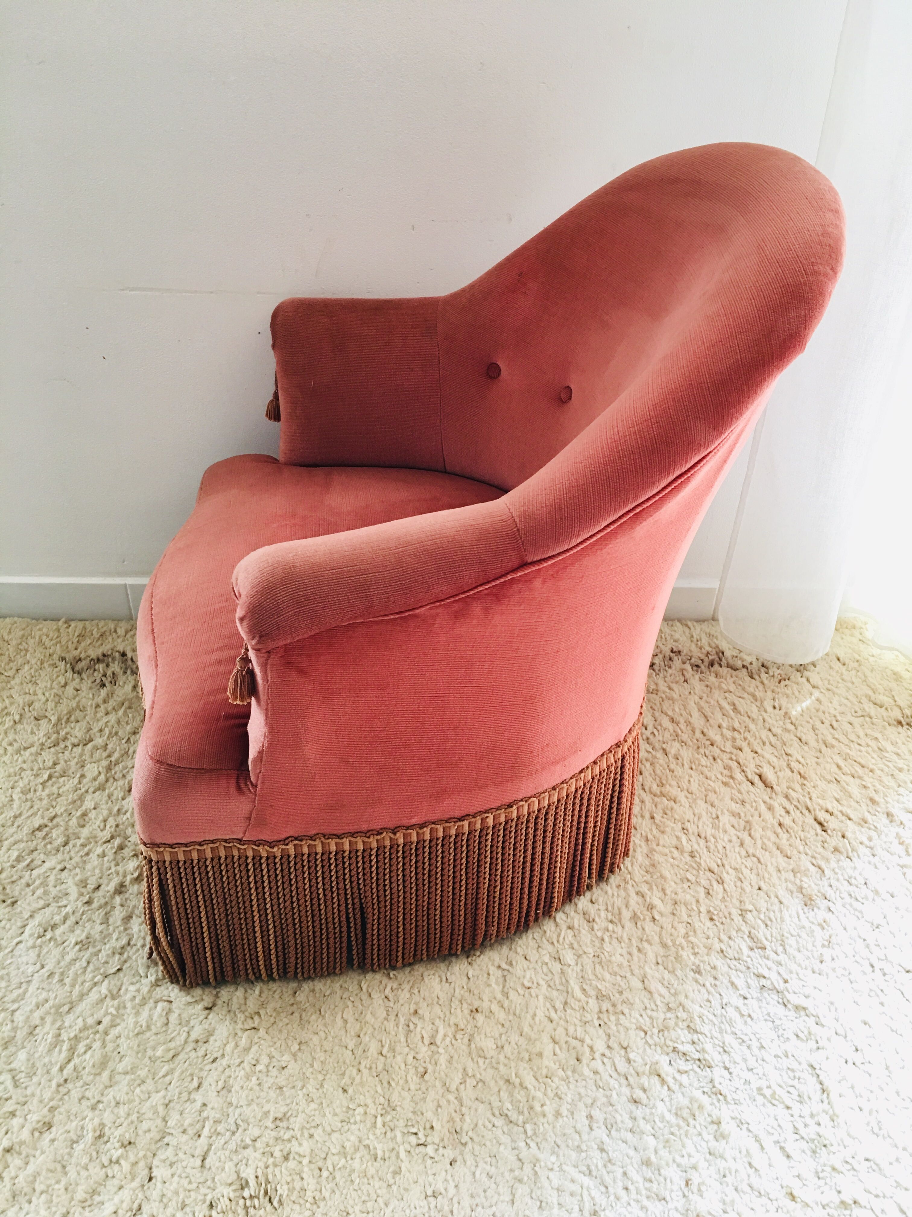Pink armchair