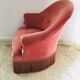 Fauteuil crapaud velour rose